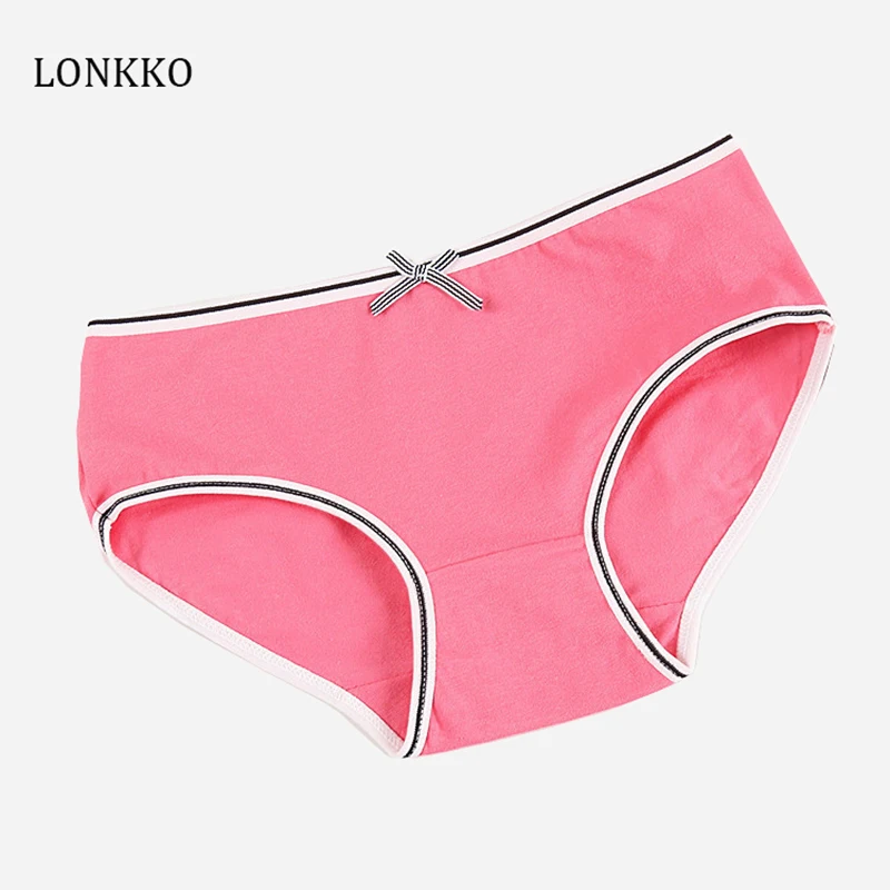 

Large Size Cotton Panty Underwear Comfort Briefs For Women Mid Rise Panties Girls Bow Underwear Female Lingerie 10 Colors