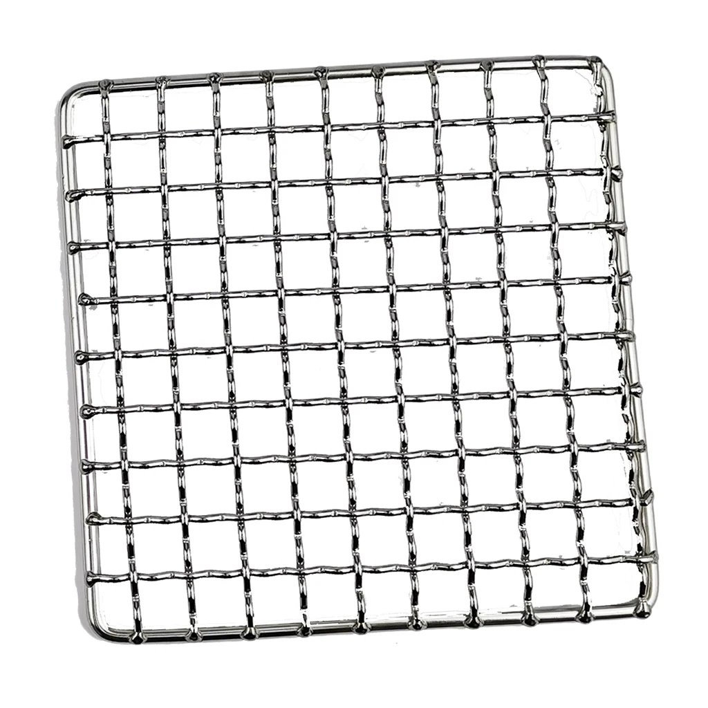 Stainless Steel Barbecue Grill Net, Meshes Grate Wire Net Camping Hiking Outdoor Grill