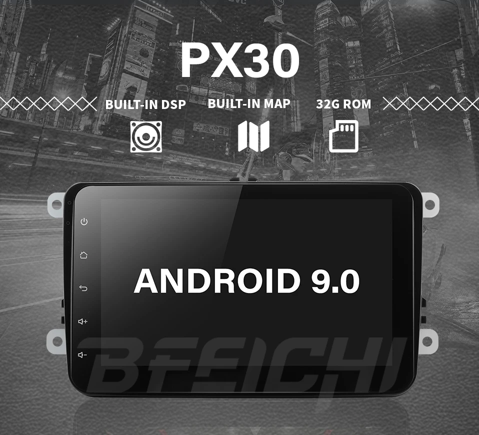 EU/RU склад PX30 android 9,0 автомобильный dvd-плеер для VW polo golf passat tiguan skoda yeti superb rapid для skoda gps navi