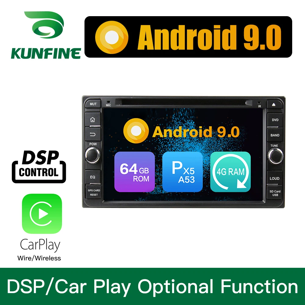 Android 9,0, четыре ядра, 4 Гб ОЗУ, 64 Гб ПЗУ, автомобильный DVD, gps навигация, мультимедийный плеер, стерео для Toyota RAV4 Corolla Vios Hilux