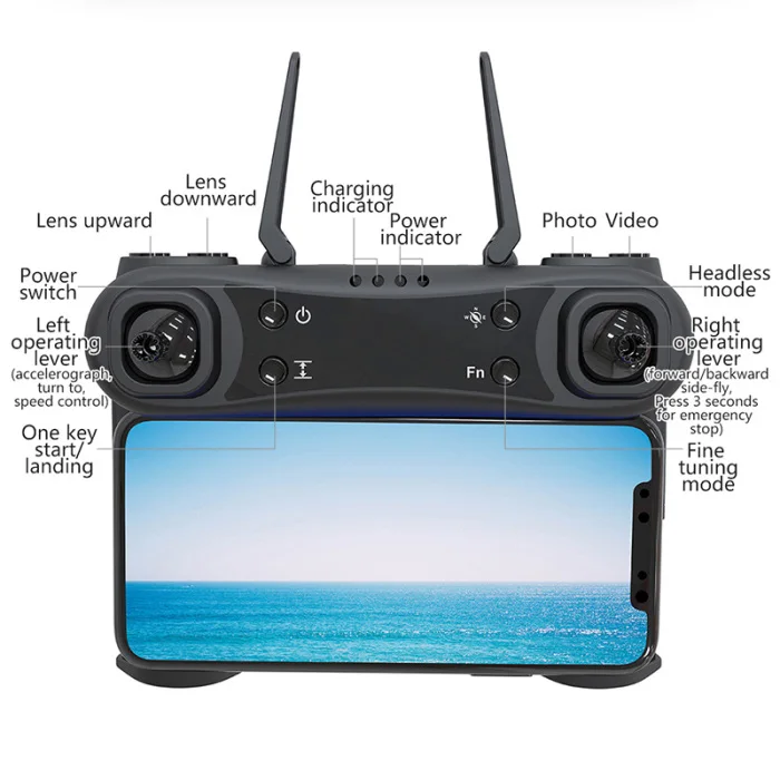 RC дроны 4K ультра высокой четкости Безголовый режим одно касание посадка Квадрокоптер с камерой PUO88