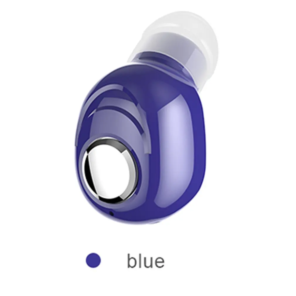 Мини-наушники-вкладыши Bluetooth 5,0, беспроводные наушники, Спортивная гарнитура с микрофоном, наушники-вкладыши, стерео наушники для смартфонов - Color: Blue