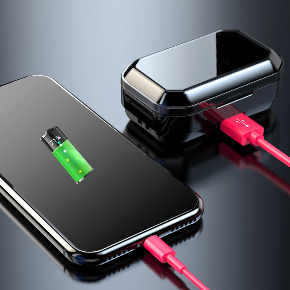 ##BUY Bluetooth Earphone Touch Control Waterproof Power Bank Wireless Stereo Ergonomic Digital Display With Charging Box Subwoofer