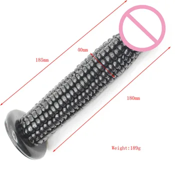 18.5 CM Big Dildo Vegetable Corn Dildo With Suction Cup Sex Toys For Women Big Anal Plug Flirting Masturbation Products 5