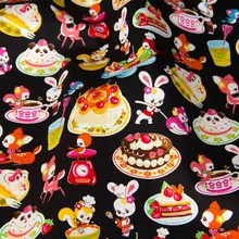 Полуметровая японская Cosmo хлопковая ткань DIY Лоскутная ткань стеганая ткань животное торт D