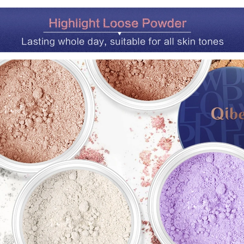 Shimmer Setting Loose Powder водонепроницаемый масляный чехол для пульта рассыпная макияж, рассыпная пудра для осветления кожи Блестящий Порошок