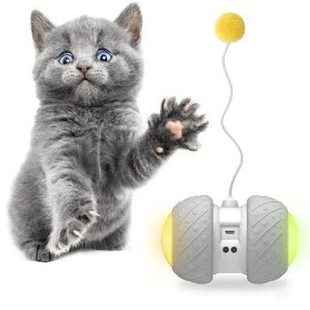 

Automatic Funny Cat Car Pc ABS Rubber Automatically Sense Obstacles Irregular Running LED Color Changing Lamp