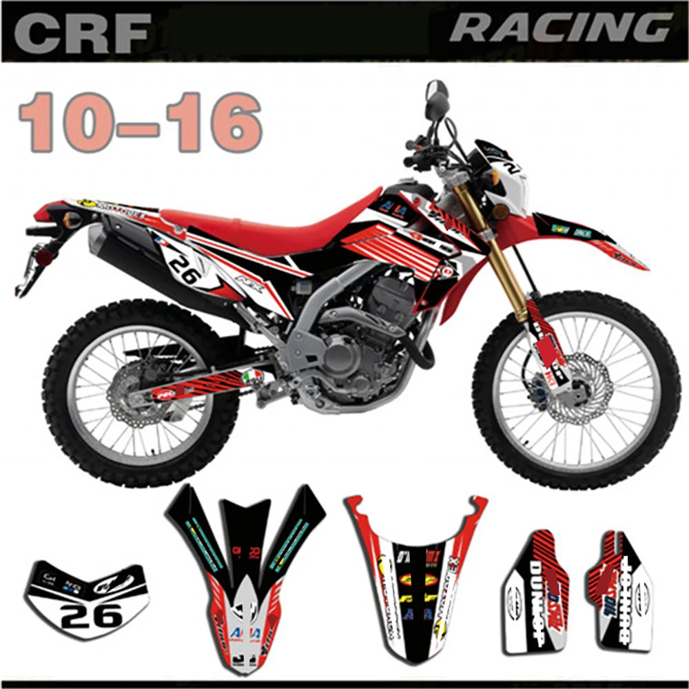 Графика фоны наклейки комплект для Honda CRF250L 2010 2011 2012 2013 CRF 250L 10-16