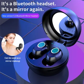 

35# TWS Bluetooth Earphone Headset 5.0 True Wireless Dual In-ear Digital Display Stereo Earphone Intelligent Noise Cancellation