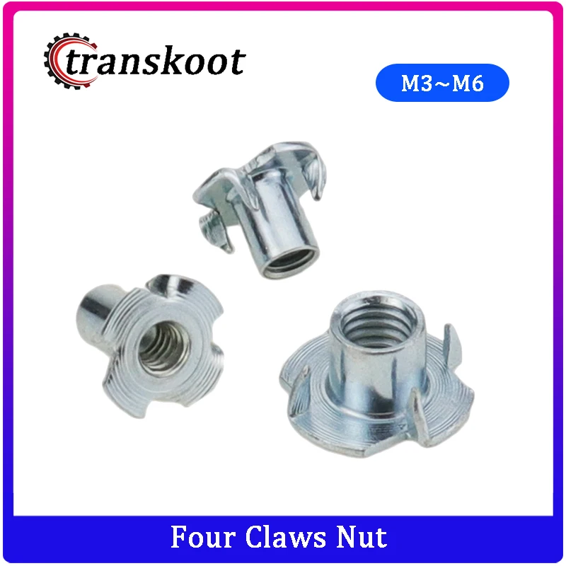 50 шт. гайки из углеродистой стали M3/M4/M5/M6|t nut|nut m3blind nut |