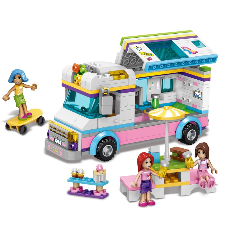 2019 Educational Building Blocks Toy Compatible With legoingly Friends Series Girl Island Travel Car Boat Model 3