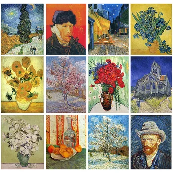 

Van Gogh Famous Painting Series 5D DIY Diamond Painting Full Square/Round Diamond Mosaic Rhinestone Embroidery Painting Handmade