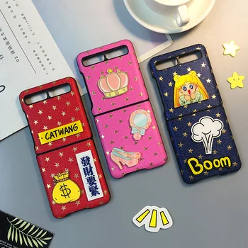 

Samsung beautyzflip cartoon cute phone case z flip folding screen Protective case f7000 phone case for women