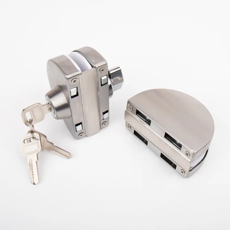 

Glass Door Lock Free Opening Double Open Single Two-door Stainless Steel U-lock Slidable Frameless Office Lock Manufacturers Dir