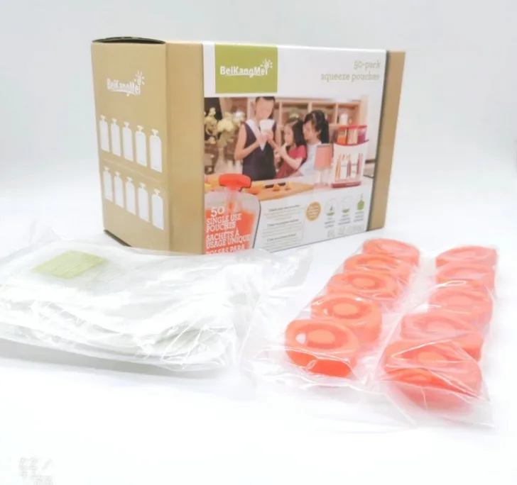 Food Supplement Fresh Storage Bag Puree Bag for Babies Single Use Packaging Dispenser Smoothie Squeeze Bags Infant Food Storage