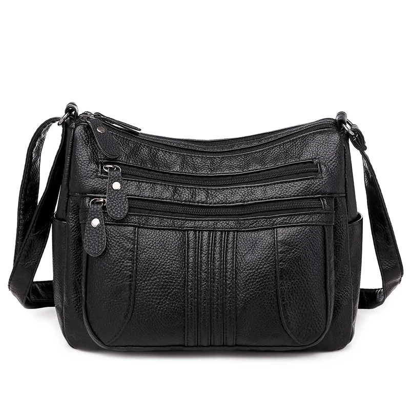 Womens Crossbody Bag Luxury Handbags Purse Female Casual Handbags Multilayer PU Soft Leather Bag Women Shoulder Bags