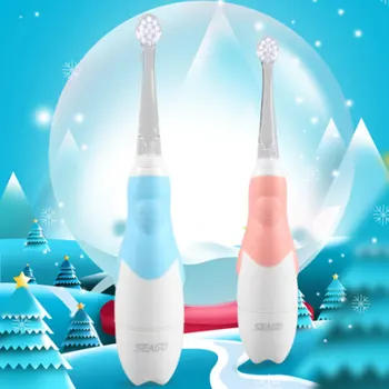 

SEAGO electric toothbrush for 1-3 years old baby intelligent moving waterproof sonic brush electronic oral cleaning toothbrush