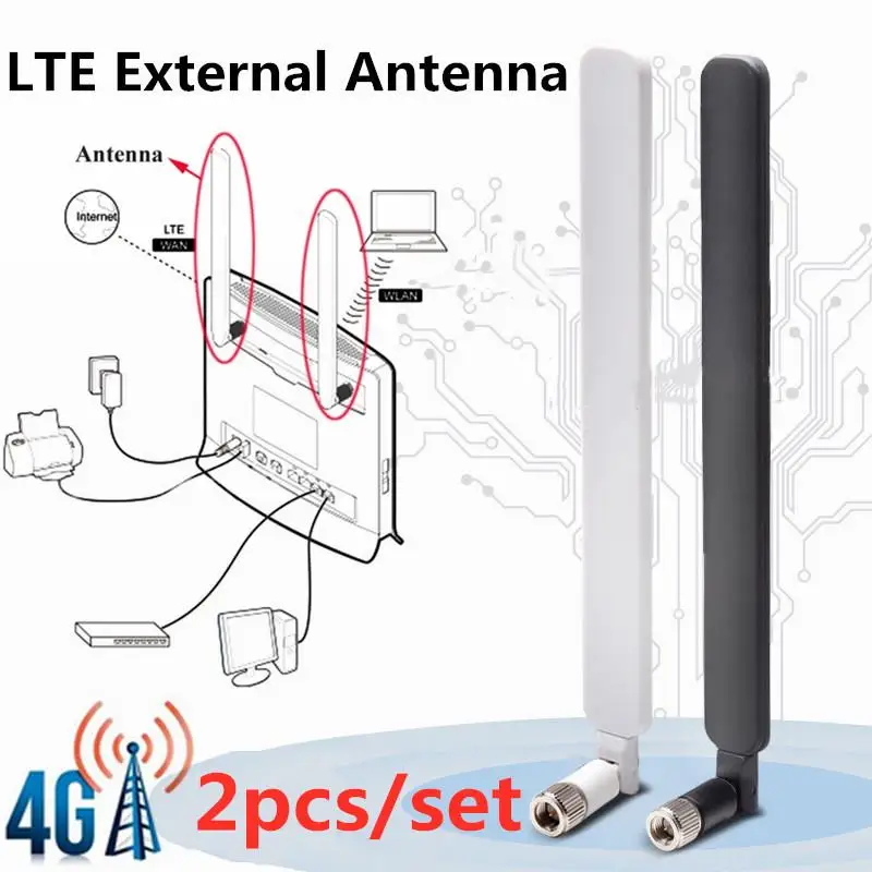 

2pcs/set Foldable For Huawei B593S B880 B310 6mm SMA Male Wireless Modem 4G CPE Router Antenna