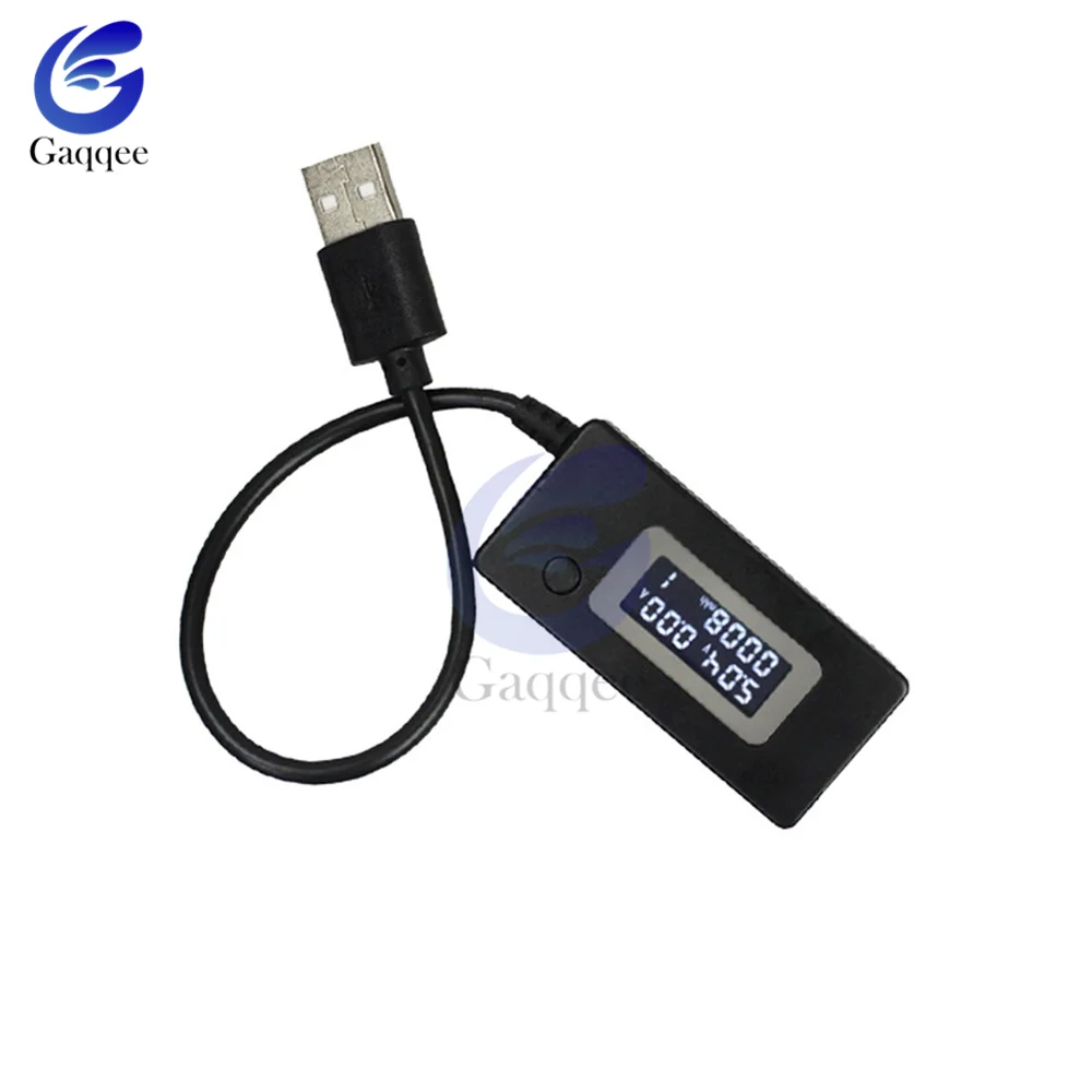 USB мини напряжение измеритель тока ЖК-экран портативный мобильный зарядное устройство детектор телефон ток тестер напряжения доктор - Цвет: Mini USB black