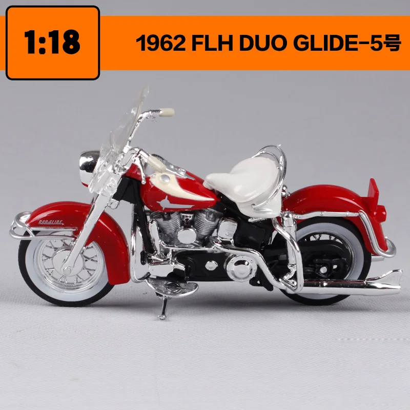 Maisto 1:18 Harley Davidson 1962 FLH DUO GLIDE металлическая модель мотоцикла игрушки для детей