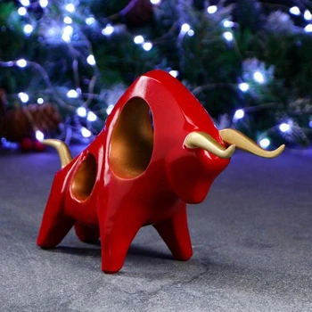 

Figure " Symbol of the year: Bull head down " 18x21cm, red 5220427