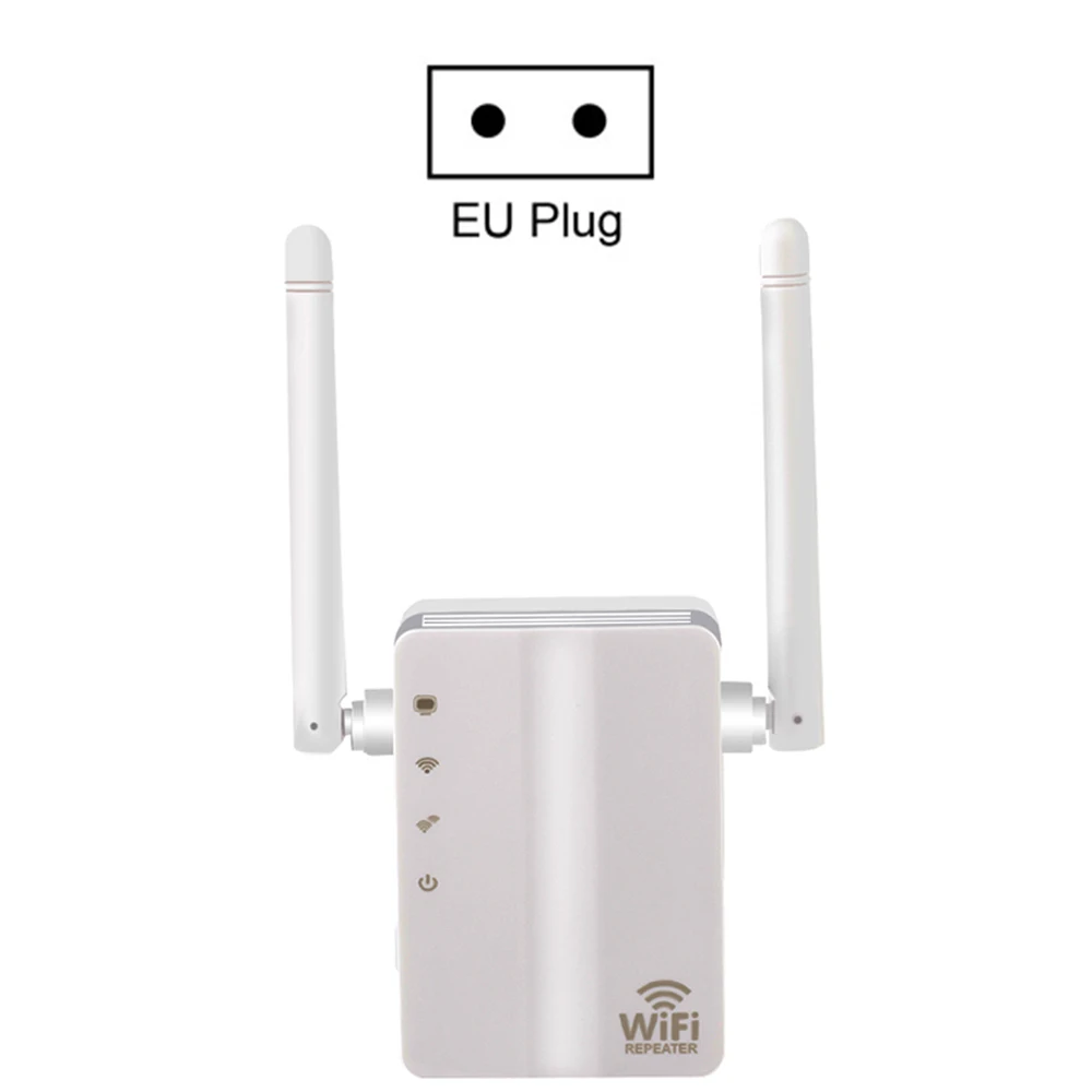 Беспроводной Wi-Fi роутер 300 м 2,4 г wifi повторитель с внешними антеннами более широкий охват, 300 Мбит/с усилитель wifi роутер антенна - Цвет: EU Plug