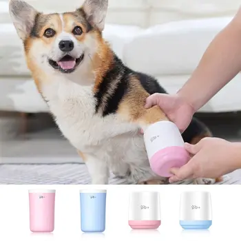 

New Dog Paw Cleaner Cup Soft Silicone Combs Pet Foot Washer Cup Paw Clean Brush Quickly Wash Dirty Cat Foot Cleaning Bucket
