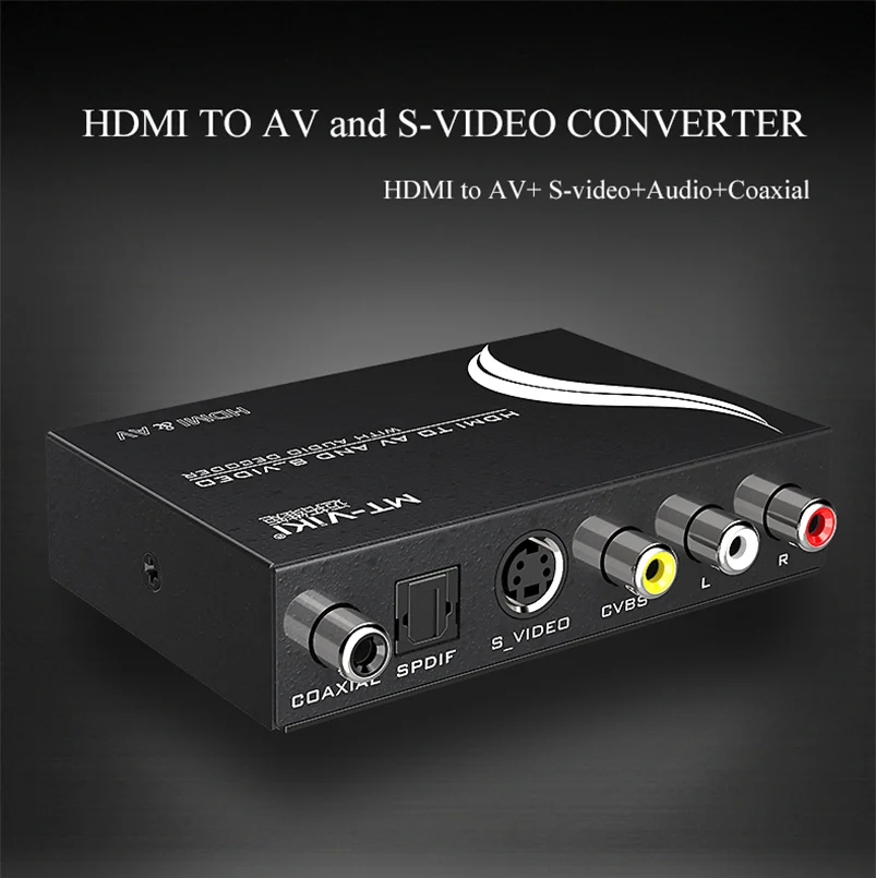 HDMI в AV+ S-VIDEO+ SPDIF аудио+ COXIAL конвертер металл