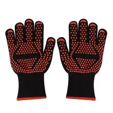 1 пара перчатки для микроволновой печи высокого Температура сопротивление Нескользящие перчатки