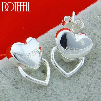 Silver Heart Shape Earrings