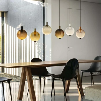 

Designer Modern Home Decor Pendant Lights Nordic Led Cobblestone Pendant Lamp Bedroom Glass Coffee Store Hanglamp Light Fixture