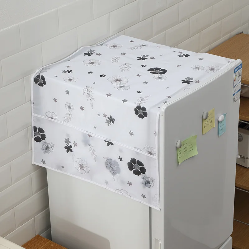 Waterproof Washing Machine Coat Dustproof Refrigerator Cover With Storage Bag For Dust Protection Case Household Accessories - Цвет: B