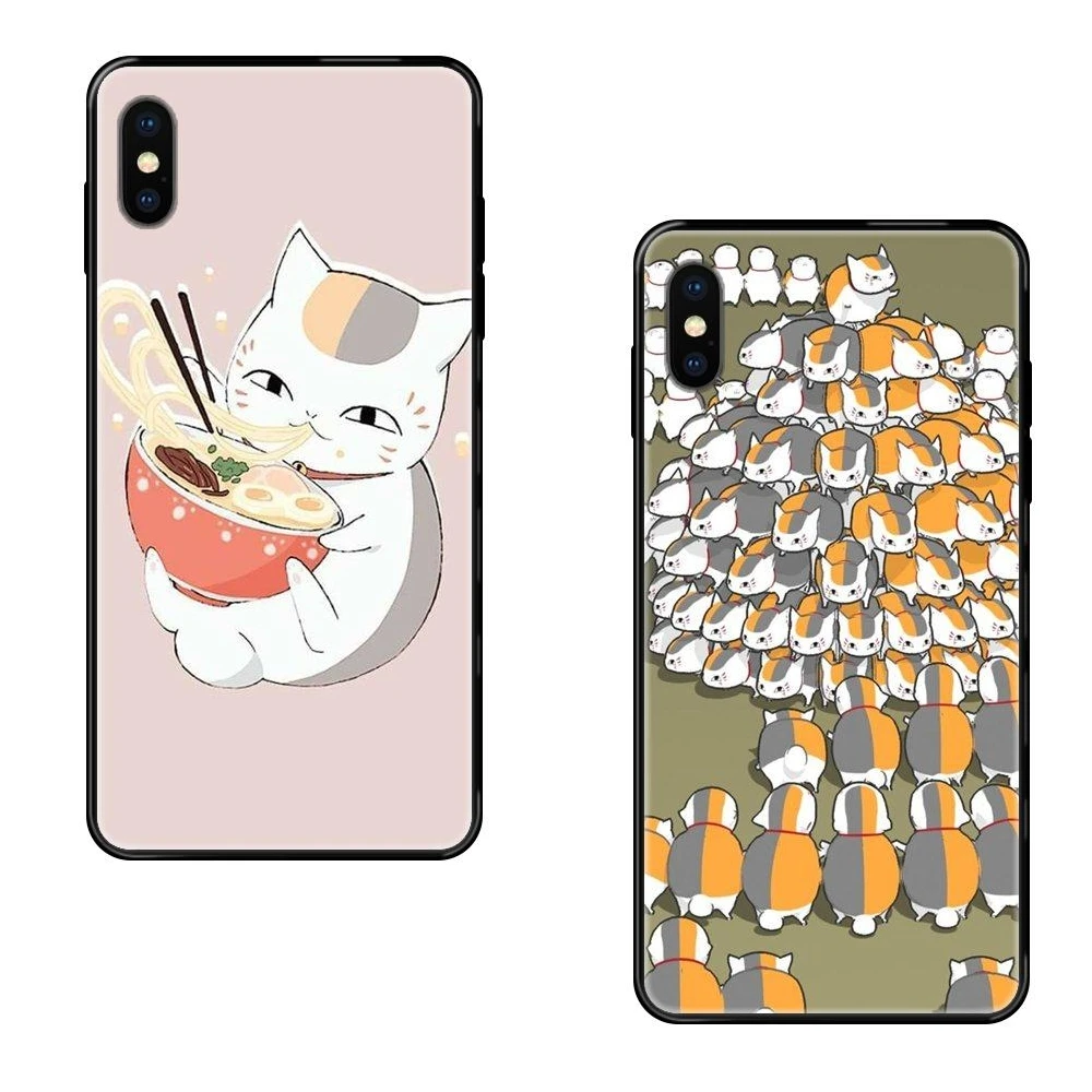 Black Soft TPU Phone Cover Case Favorite Natsume Yuujinchou Nyanko Sensei For Xiaomi Mi Note A1 A2 A3 5 5s 6 8 9 10 SE Lite Pro | Мобильные