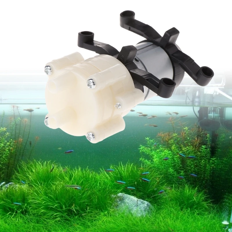 DC6-12V R385 Aquarium Fish Tank Round Water Air DC Diaphragm Pumps Accessories Colorless and tasteless
