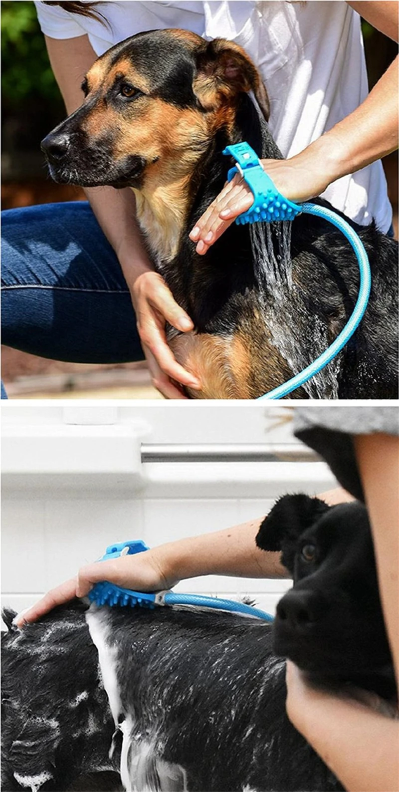 Новая портативная перчатка для купания собак, Массажная щетка для ухода за собакой, распылитель с водяным шлангом для ухода за собаками и купания
