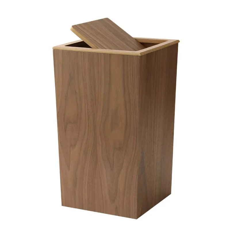 Роскошная стильная корзина для мусора для гостиной, спальни, офиса, дома, деревянное мусорное ведро, мусорное ведро minshku