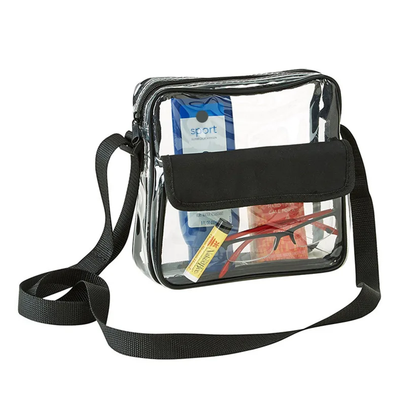 Casual Messenger Bag PVC Waterproof Multifunction Shoulder Bag for Travel Portable Phone Coin Card Purse Female Crossbody Bag