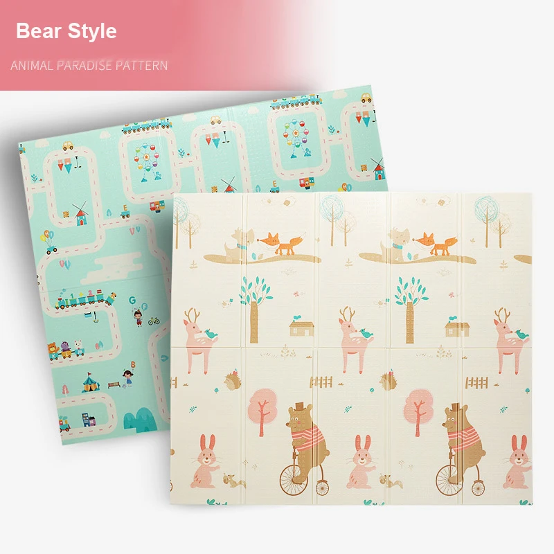 200*180*1,5 см детский коврик для лазания толстый мультяшный медведь ...