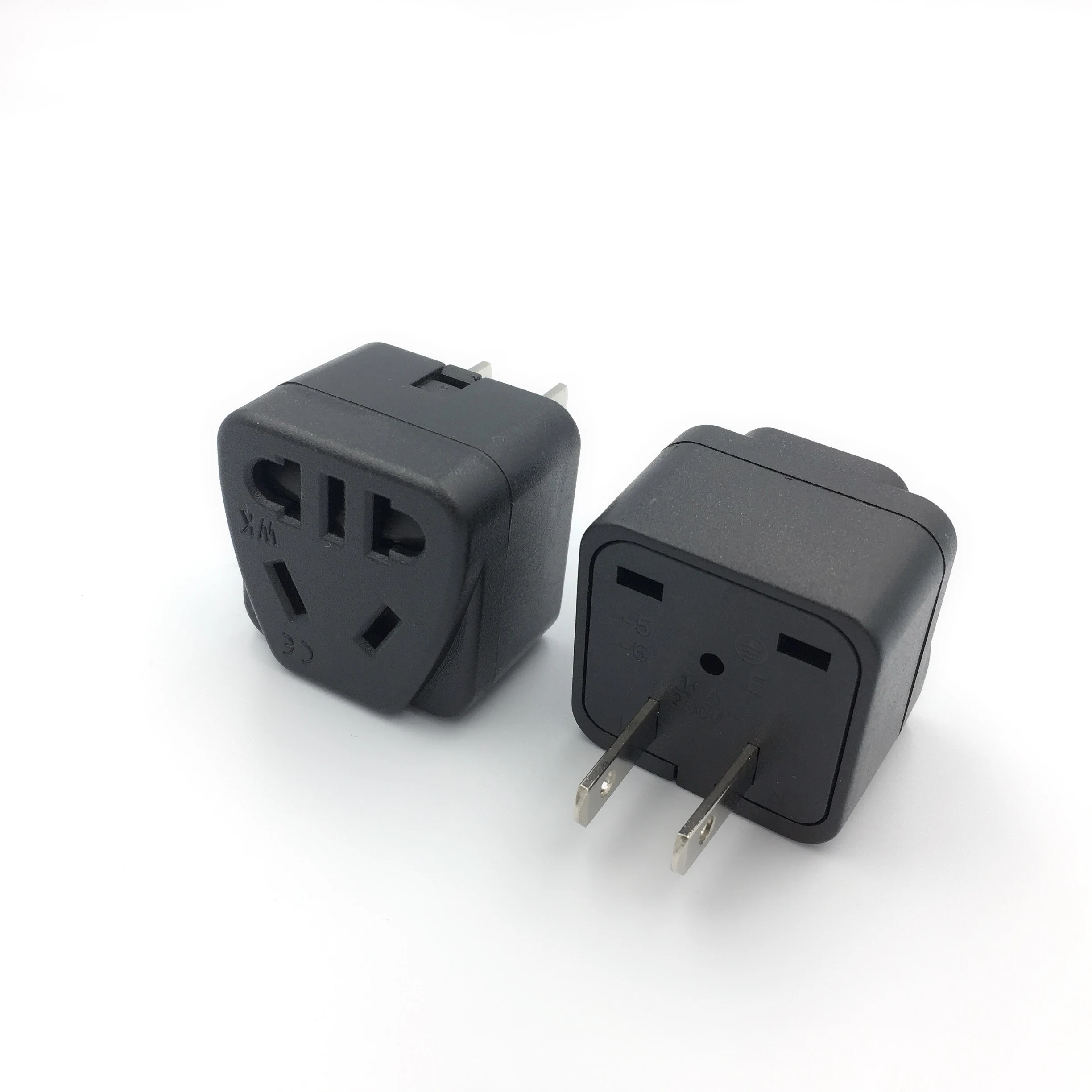 CN/AU/EU to USA 2-pin Travel Plug Adapter
