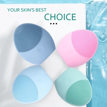 

Facial Cleaning Brush ultraSonic Vibration Face washing Cleaner device soft Silicone Deep Pore Electric Waterproof Massage