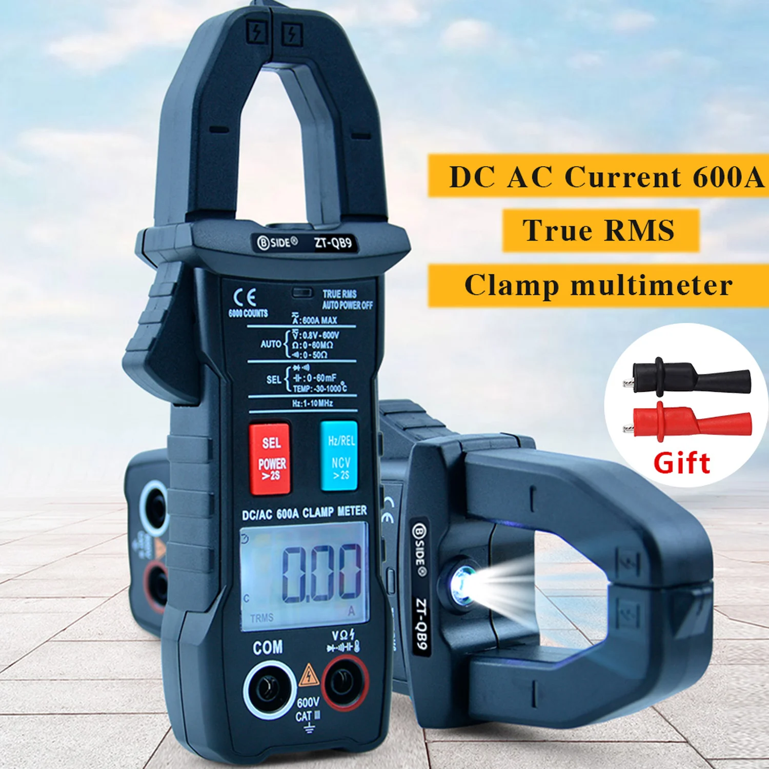 Цифровой мультиметр зажим BSIDE 6000 отсчетов True RMS амперметр измеритель напряжения и