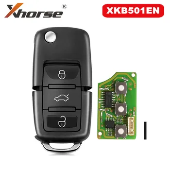 

Xhorse XKB501EN Wired Universal Remote Key For Volkswagen B5 Type 3 Buttons for VVDI Key Tool English Version