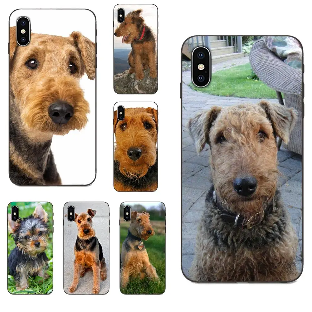 

For Xiaomi Mi Mix Max Note 2 2S 3 5X 6 6X 8 9 SE A1 A2 Lite Play Pro F1 TPU Art Cover Case Airedale Terrier Dog Art