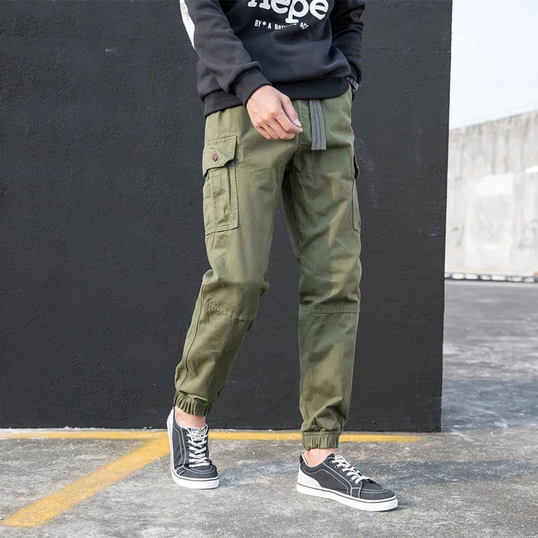 casual multiple pocket camo printed pants