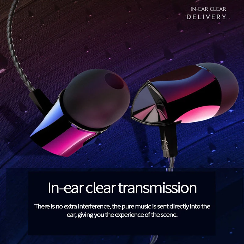In Ear Wired Headphones For Phone with Microphone Wire Earphone Earbud Bass Headsets for Mobile Phone Iphone Xiaomi