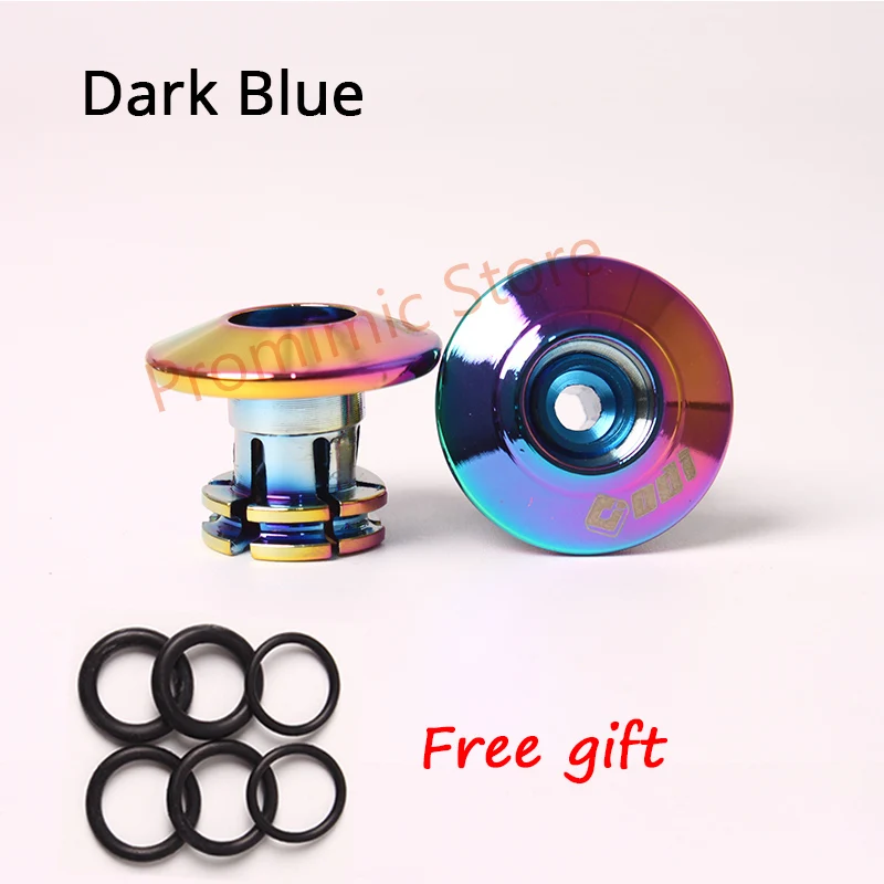 1pair Dark Blue ODI заглушки для велосипедной ручки MTB велосипедные крышки для руля легкие Заглушки для MTB BMX DH FR баланс Аксессуары для велосипеда - Цвет: 1pair Dark Blue
