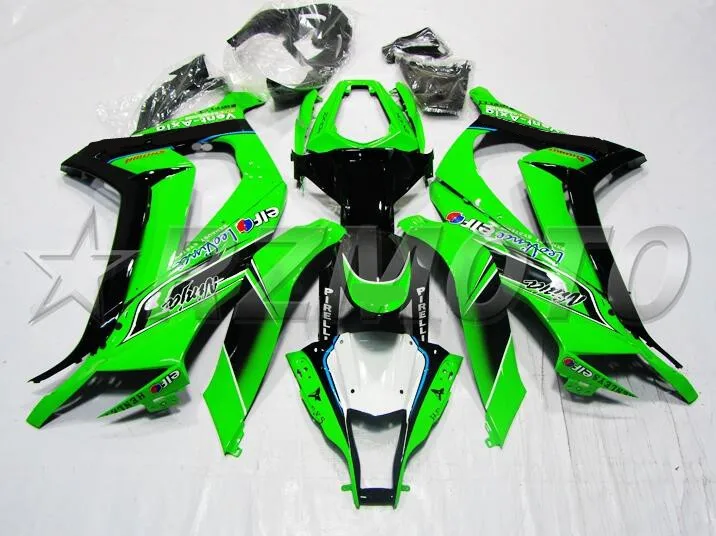 Инжекционный обтекатель антиблокировочной системы комплект подходит для Kawasaki Ninja ZX-10R ZX10R 2011- 11 12 13 14 15 Обтекатели холодный зеленый