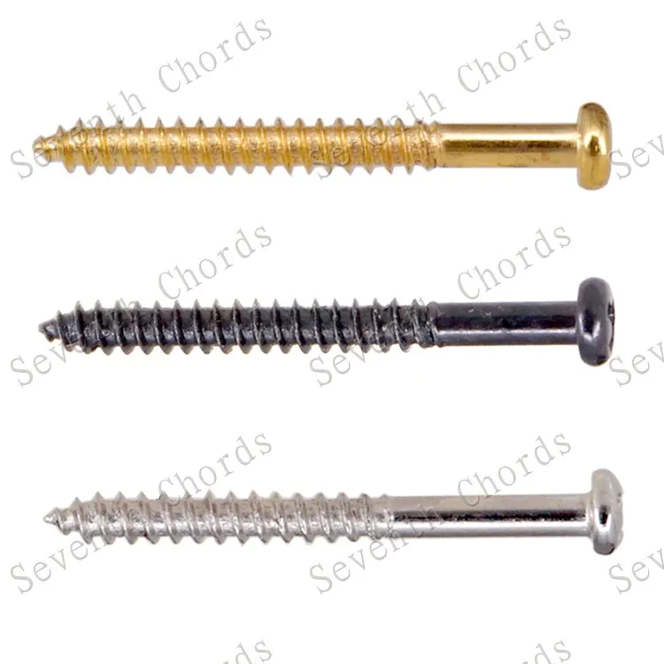 

12 Pcs Humbucker Pickup Mounted Adjust Height Screws for Electric Bass Guitar Pickup - M2.5*26mm - Silver & Black & Gold