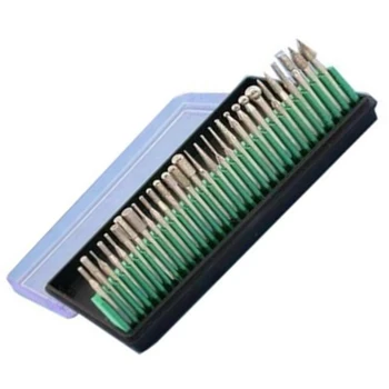 

1/8\" Shanks Rounded/Tapered/Ball/Cylinder Burrs Diamond Drill 30x Tool Kit