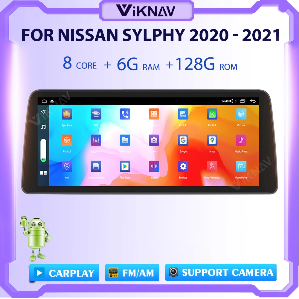 Автомобильный радиоприемник на Android с экраном 12 3 дюйма для NISSAN SYLPHY 2020-2021